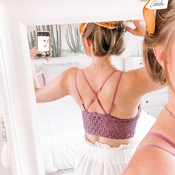 Purple Crochet Lace Bralette - Picture 2 of 6